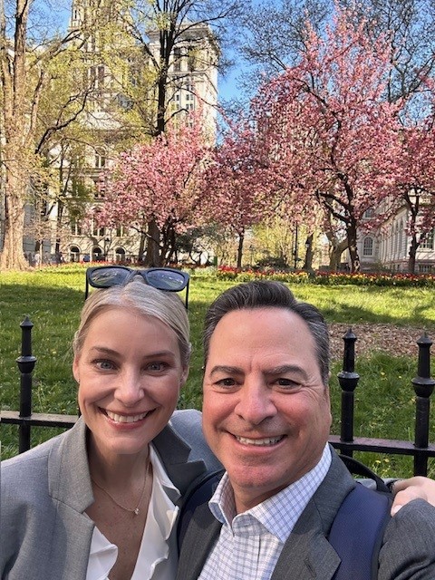 Ed and Alison after NYU Jury Trial Victory